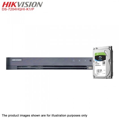 Hikvision DS-7204HQHI-K1/P 4 Channel up to 4MP Power Over Coax Turbo HD TVI AHD CVI CVBS IP PoC CCTV DVR + 1TB Surveillance CCTV HDD Hikvision DS-7204HQHI-K1/P 4 Channel up to 4MP Power Over Coax Turbo HD TVI AHD CVI CVBS IP PoC CCTV DVR + 1TB Surveillance CCTV HDD